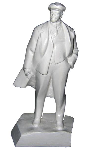 Miniature bust of communist revolutionary Vladimir Ilyich Ulyanov (aka  Lenin).